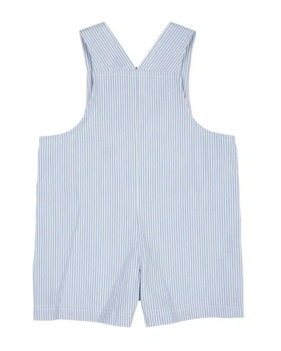 Florence Eiseman Seersucker Shortall With Airplane In Blue