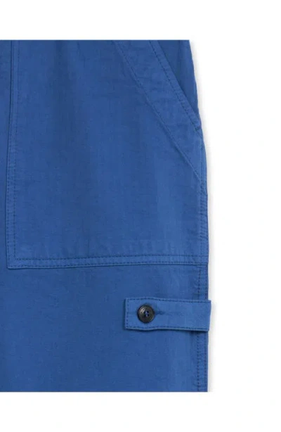 Fortela Jerryt Herringbone Cotton Fatigue Trousers In Blue
