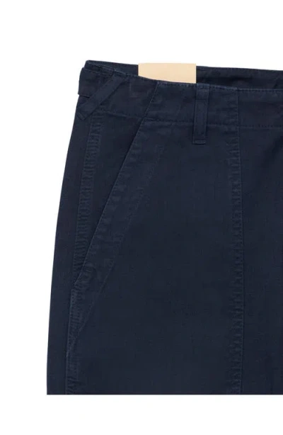 Fortela Newfatigue Herringbone Cotton Fatigue Trousers In Blue