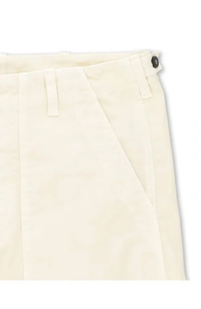 Fortela Newfatigue Herringbone Cotton Fatigue Trousers In White