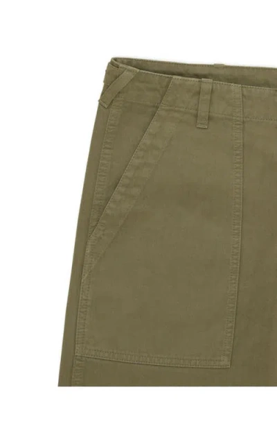 Fortela Newfatigue Herringbone Cotton Fatigue Trousers In Green