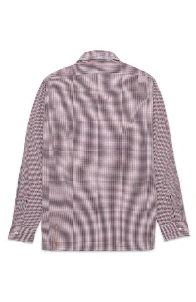 Fortela Work Cotton Check Shirt In Pink