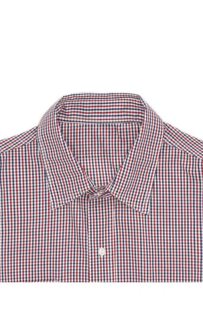 Fortela Work Cotton Check Shirt In Pink
