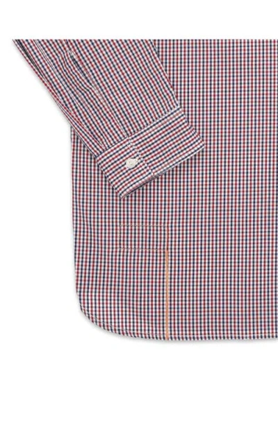 Fortela Work Cotton Check Shirt In Pink