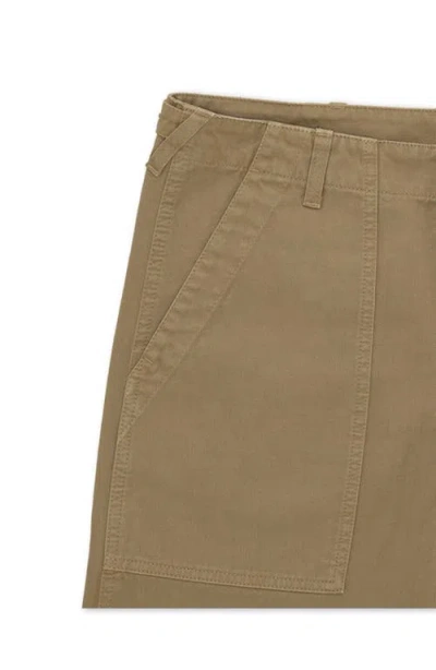 Fortela Newfatigue Herringbone Cotton Fatigue Trousers In Brown