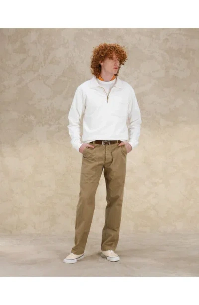 Fortela Newfatigue Herringbone Cotton Fatigue Trousers In Brown