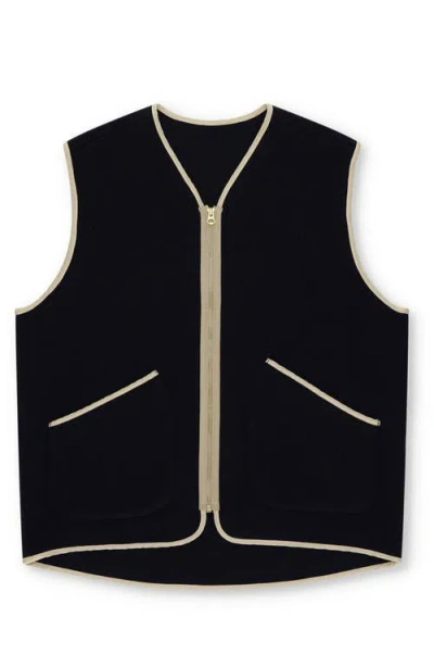 Fortela Wool Vest In Black