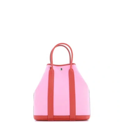 Pre-owned Hermes  Hermes Garden File Tote Toile And Leather 28 In Multi