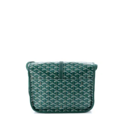 Pre-owned Goyard  Goyard Belvedere Ii Messenger Bag Coated Canvas Mm In Green