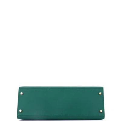 Pre-owned Hermes  Hermes Kelly Handbag Green Epsom With Gold Hardware 32 In Green