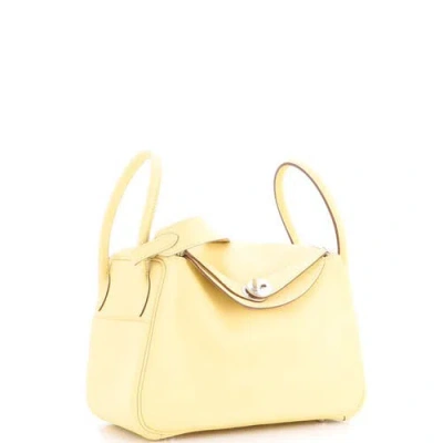 Pre-owned Hermes  Hermes Lindy Bag Swift 26 In Yellow