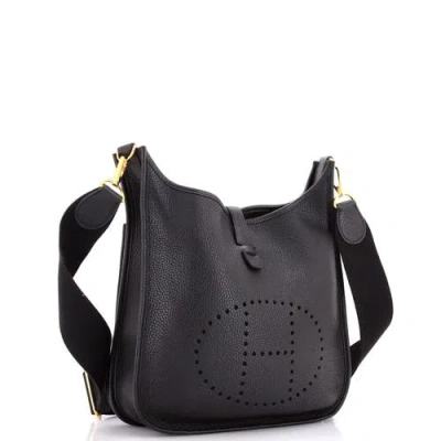 Pre-owned Hermes  Hermes Evelyne Bag Gen Iii Clemence Pm In Black