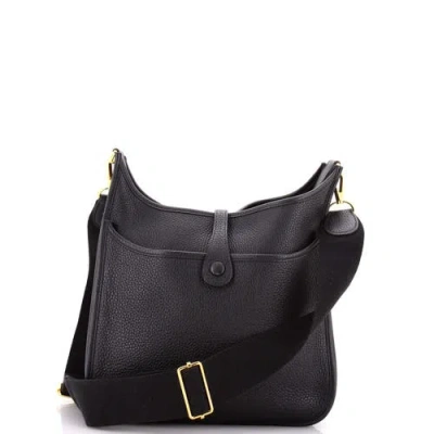 Pre-owned Hermes  Hermes Evelyne Bag Gen Iii Clemence Pm In Black