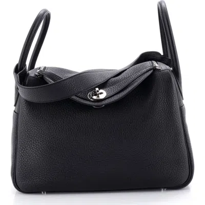 Pre-owned Hermes  Hermes Lindy Bag Clemence 30 In Black