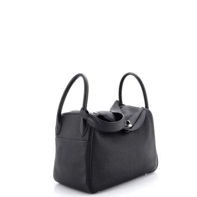 Pre-owned Hermes  Hermes Lindy Bag Clemence 30 In Black