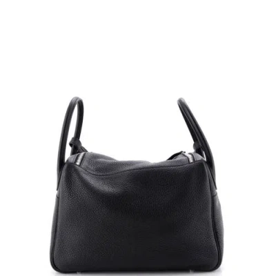 Pre-owned Hermes  Hermes Lindy Bag Clemence 30 In Black