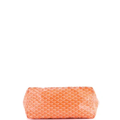 Pre-owned Goyard  Goyard Saint Louis Tote Coated Canvas Gm In Orange