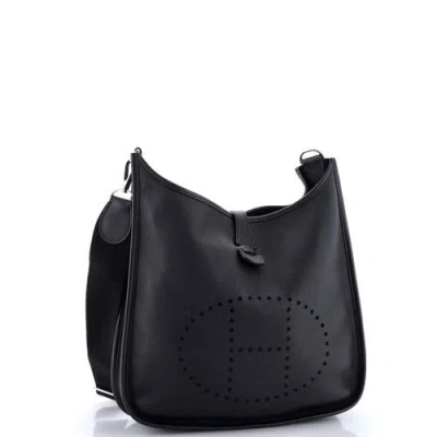 Pre-owned Hermes  Hermes Evelyne Bag Gen Iii Epsom Pm In Black