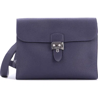 Pre-owned Hermes  Hermes Sac A Depeches Messenger Bag Togo 29 In Purple