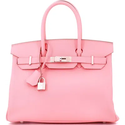 Pre-owned Hermes  Hermes Birkin Handbag Pink Epsom With Palladium Hardware 30 In Pink