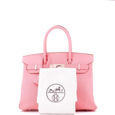 Pre-owned Hermes  Hermes Birkin Handbag Pink Epsom With Palladium Hardware 30 In Pink