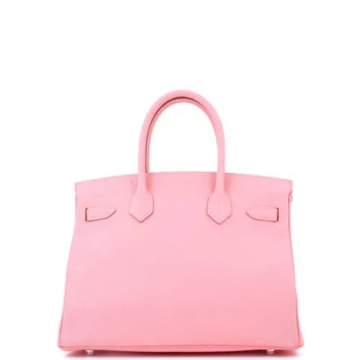 Pre-owned Hermes  Hermes Birkin Handbag Pink Epsom With Palladium Hardware 30 In Pink