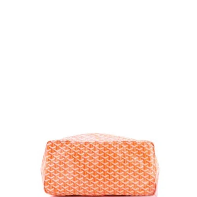 Pre-owned Goyard  Goyard Saint Louis Tote Coated Canvas Gm In Orange