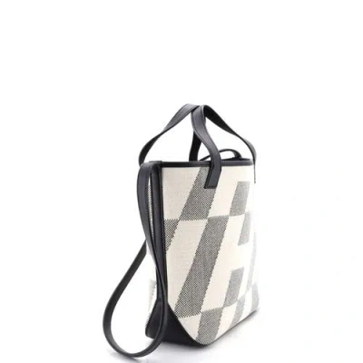 Pre-owned Hermes  Hermes Cabas H En Biais Tote Canvas With Leather 27 In Multi