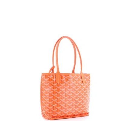 Pre-owned Goyard  Goyard Anjou Reversible Tote Coated Canvas Mini In Multi