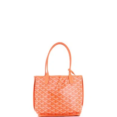 Pre-owned Goyard  Goyard Anjou Reversible Tote Coated Canvas Mini In Multi