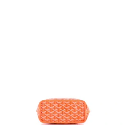 Pre-owned Goyard  Goyard Anjou Reversible Tote Coated Canvas Mini In Multi