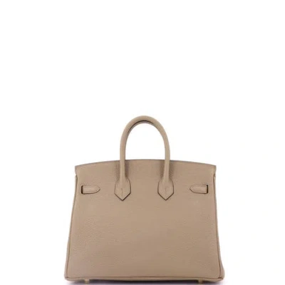 Pre-owned Hermes  Hermes Birkin Handbag Brown Togo With Gold Hardware 25 In Brown