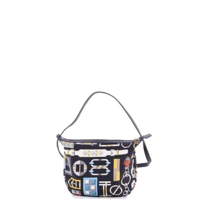 Pre-owned Hermes  Hermes Sursoie To Go Pouch Printed Silk And Leather In Multi