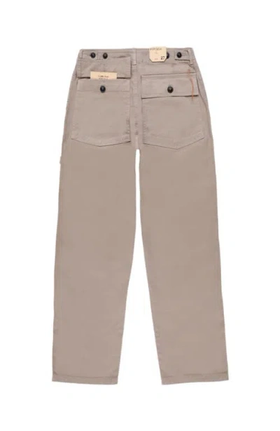 Fortela Jerryt Herringbone Cotton Fatigue Trousers In Gray