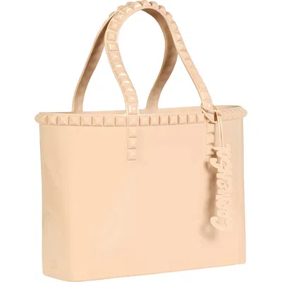 Carmen Sol Seba Mid Tote Jumbo Studs In Neutral