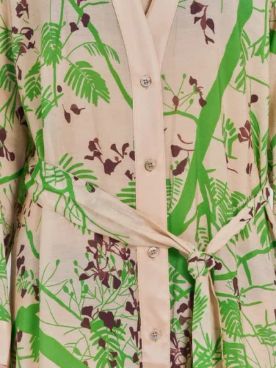 Lost Pattern Nyc "coco Dream" Belted Kaftan Dress In Neutral