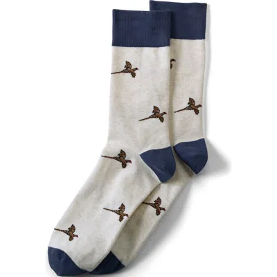 Lands' End Novelty Crew Socks In Gray