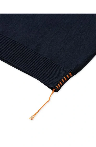 Fortela Laight 3/4 Zip Short Sleeve Polo In Blue