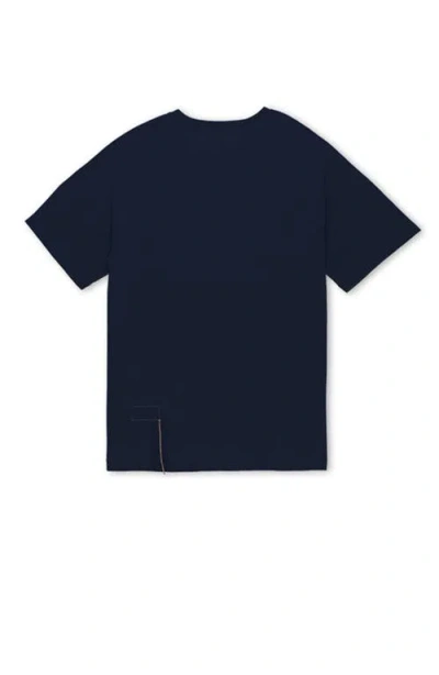 Fortela Vermont Jersey T-shirt With Chest Pocket In Blue