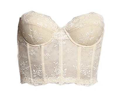 Dominique Intimates Tayler Ultra Low Back Strapless Lace Bra In White
