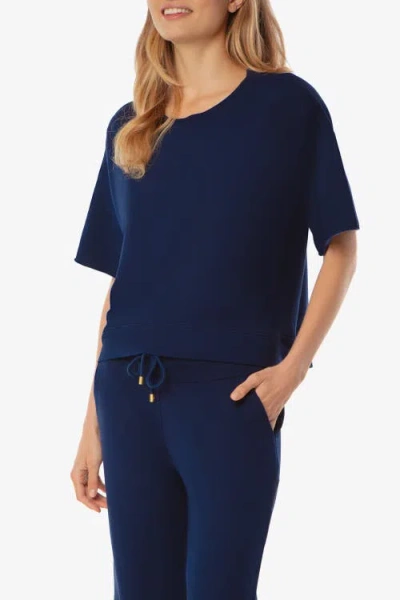 Helen Jon Short Sleeve Pullover In Blue