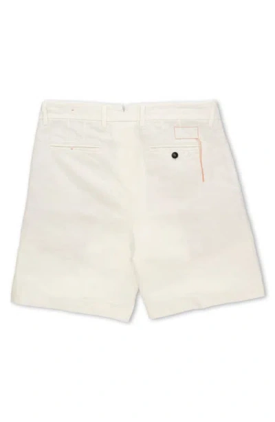 Fortela Beachshort Linen Bermuda Pleated Trousers In White