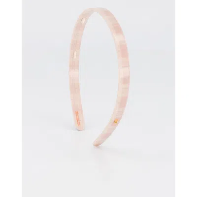 Alexandre De Paris Plaid Acetate Headband In Pink