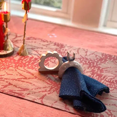 Ichcha Minimalist Eco Cotton Napkin In Blue