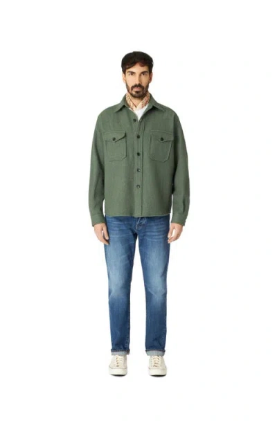 Fortela Kenny Wool Overshirt In Green