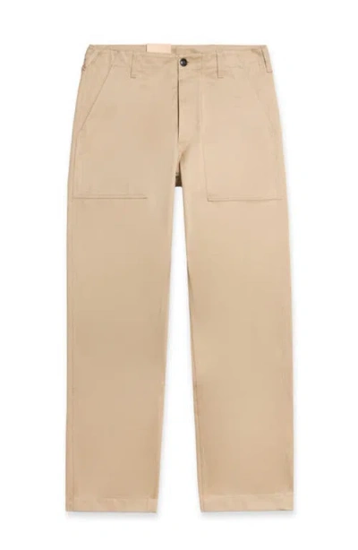Fortela Newfatigue Heavyweight Cotton Gabardine Fatigue Pants In Brown