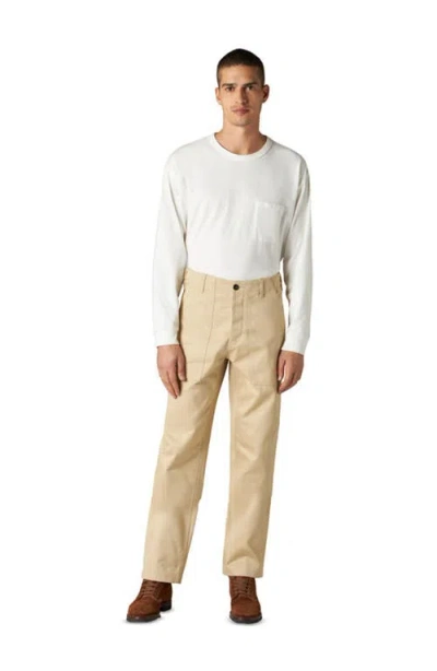 Fortela Newfatigue Heavyweight Cotton Gabardine Fatigue Pants In Brown