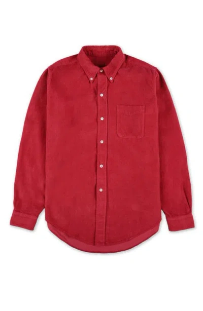 Fortela King Corduroy Shirt In Red