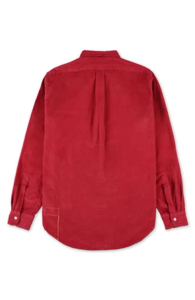 Fortela King Corduroy Shirt In Red