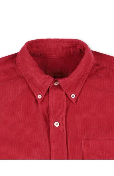Fortela King Corduroy Shirt In Red